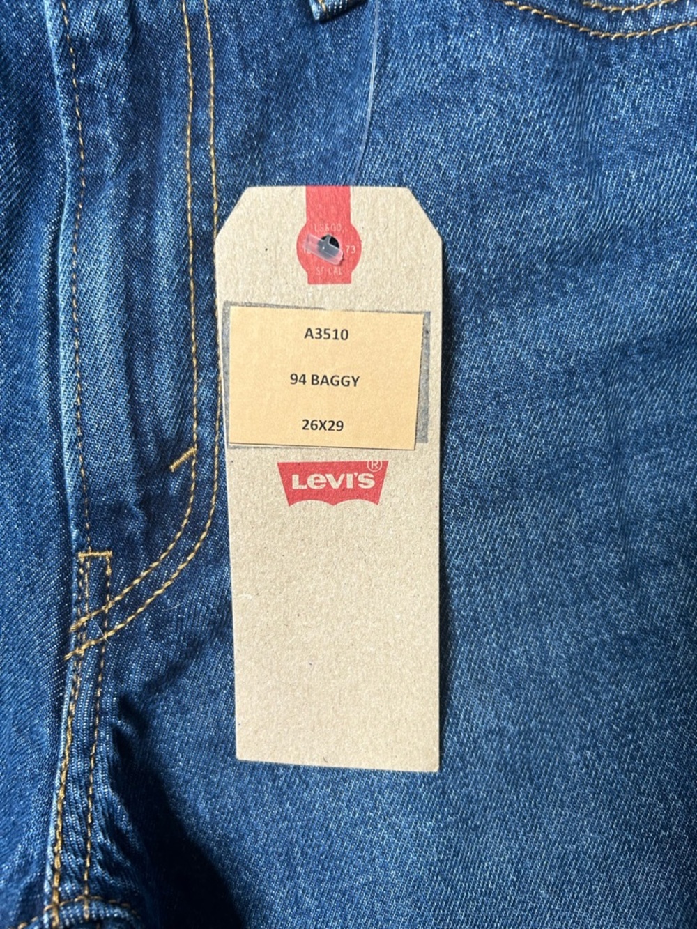 Levi’s Wide Leg 94 Blue Baggy Denim Jeans - Picture 2 of 6